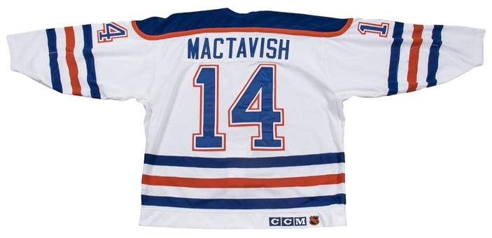 1991-92 Craig MacTavish Game Used Edmonton Oilers White Jersey (Oilers/MeiGray LOA) 